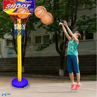 HoopStars | Disfrute de juego interminable - Set de baloncesto ajustable para niños con balón, aro y red